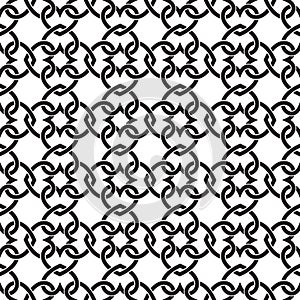 Seamless pattern of links in form of hearts