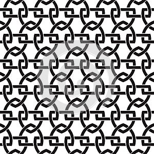Seamless pattern of links in form of shields