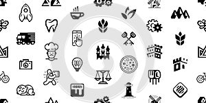 Seamless pattern with Logos