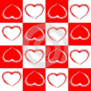 Seamless pattern love abstract background.