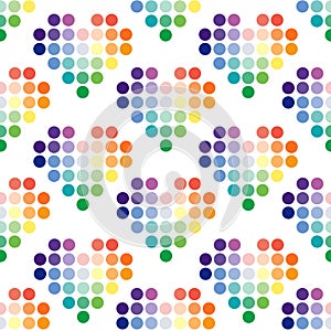 Seamless pattern love rainbow