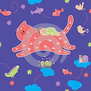 Seamless pattern - lullaby