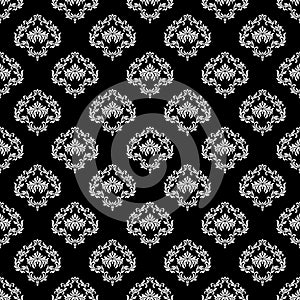 Seamless pattern. Luxurious wallpaper in vintage style. Background Damask.