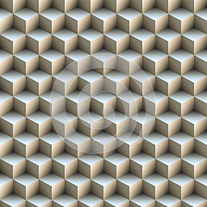 Seamless pattern made of stacked cubes.