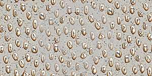 Seamless pattern with magic rune symbols