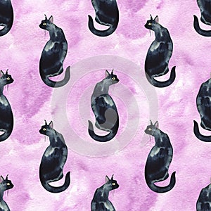 Seamless pattern with magic things. Witch`s background. Halloween mistical design.