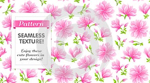 Seamless Pattern with Magnolia