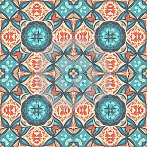 Seamless pattern with mandalas,  Vintage decorative elements