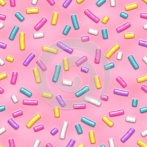 Seamless pattern with many decorative sprinkles