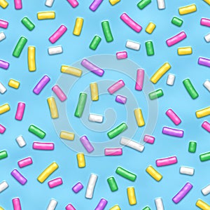 Seamless pattern with many decorative sprinkles