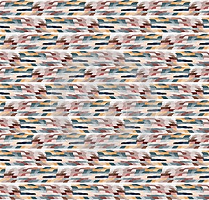 Seamless Pattern Melange Heritage Stripe. Vector Texture Blend. Victorian Vintage Muted Earth Tones Background for Modern Trendy