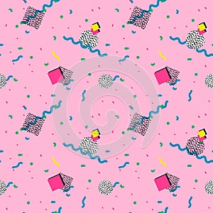 Seamless pattern in memphis style