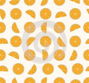 Seamless pattern mixed orange fruit background