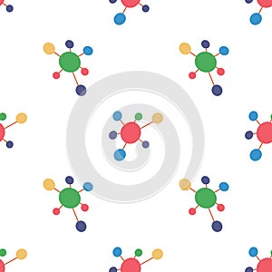 Seamless pattern with molecule for web design