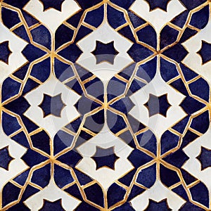 Seamless pattern mosaic geometric arabesque