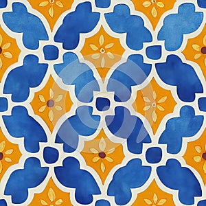 Seamless pattern mosaic geometric arabesque