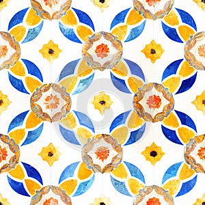 Seamless pattern mosaic geometric arabesque