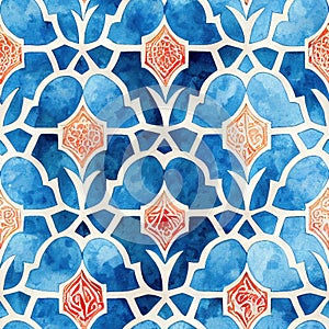 Seamless pattern mosaic geometric arabesque