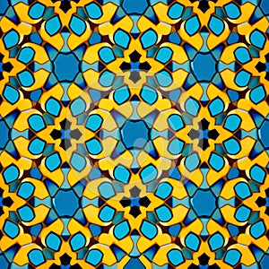 Seamless pattern mosaic geometric arabesque