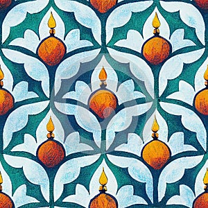 Seamless pattern mosaic geometric arabesque