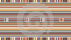 Seamless pattern with motley stripes, All elements of composition located on separate layers and can be easy editable