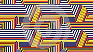 Seamless pattern with motley stripes, All elements of composition located on separate layers and can be easy editable