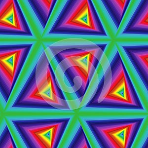 Seamless pattern with multicolor triangle forms