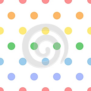 Seamless pattern multicolored dots vector illustration