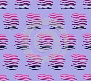 Seamless pattern with multicolored wavy stripes