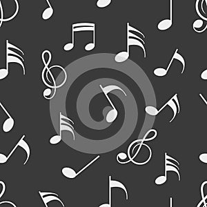 Seamless pattern of music symbol notation photo