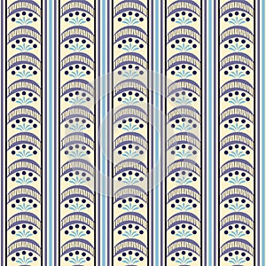 Seamless pattern in Navy blue tones in style of ethnic cobalt painting on porcelain Floral tiled background for wallpaper, clothes