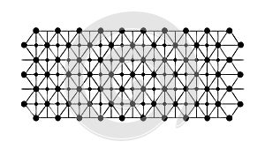 A seamless pattern of a network with nodes and lines. vector design Generative AI