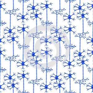 Seamless pattern with neurons 3