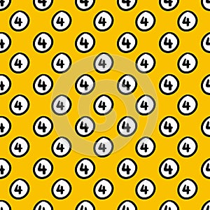 Seamless pattern of number four