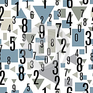 Seamless Pattern with the Numbers