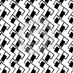 seamless pattern with oblique black and white lines