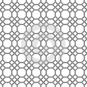 Seamless pattern of the octagon vector