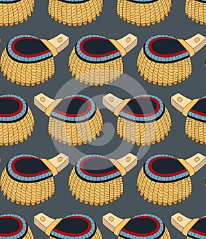 Seamless pattern with officer epaulettes
