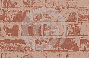 Vector seamless pattern with old brown brick wall