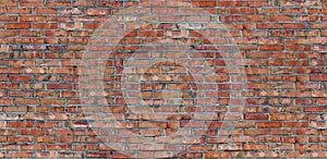 Seamless pattern old red brick wall texture