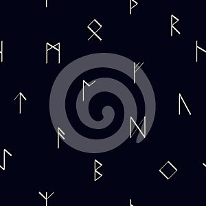 Seamless pattern with old Runic letters