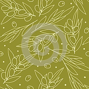 Seamless pattern Olives