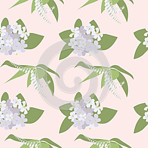 Seamless pattern with Orange Blossom.