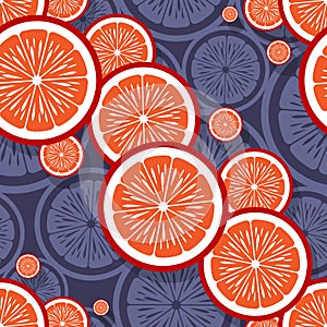 Seamless pattern of orange fruit slice graphics.