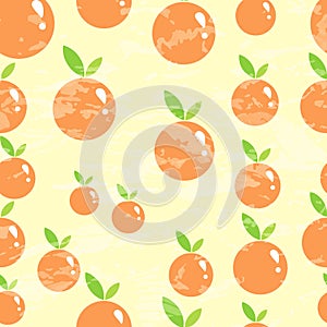 Seamless pattern with orange,vector illustration.