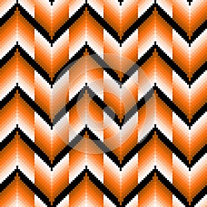 Seamless pattern with orange zigzag elements