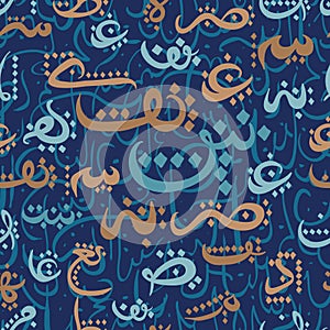 Seamless pattern ornament Arabic calligraphy of text Eid Mubarak concept for muslim community festival