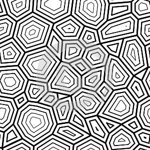 Seamless pattern, ornate turtle shell pattern. vector seamless pattern with hand drawn doodle turtle shell.Vector stock