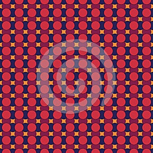 Seamless pattern. Overlapping color circles texture. Color Circle figures background. Quilts ornament. Ethnic motif. Geometric