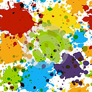 Seamless pattern with paint blobs